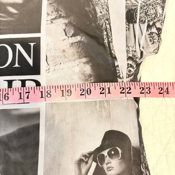 VINTAGE C'EST MOI Tabloid Subliminal Tunic Sz2X Metropolitan Androgynous Edgy - Picture 8 of 10